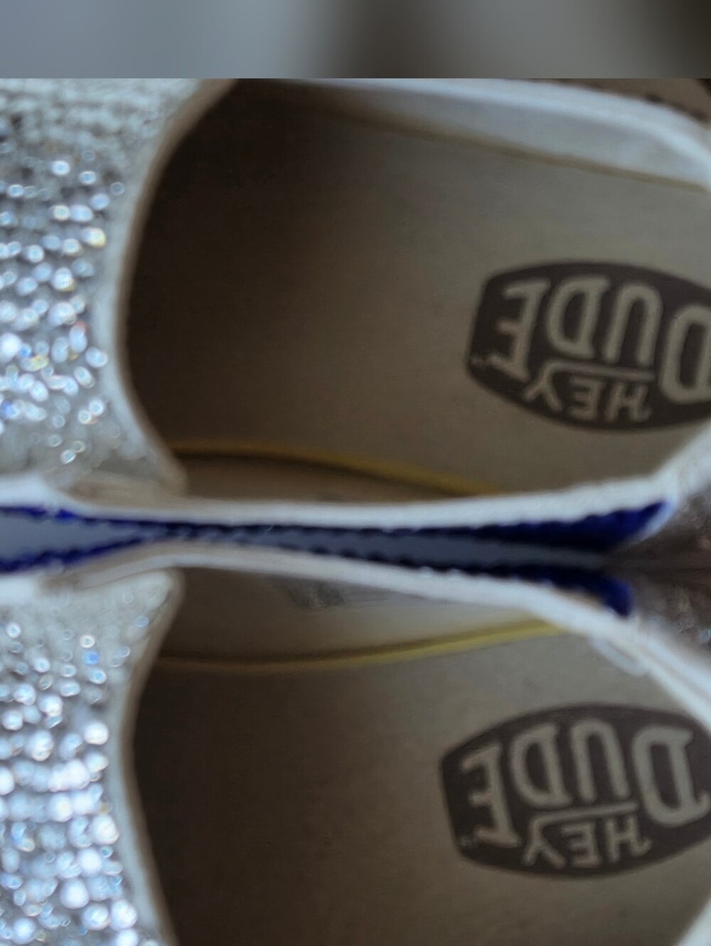 Custom Blue & Silver Rhinestone Shoes - Picture 7 of 9